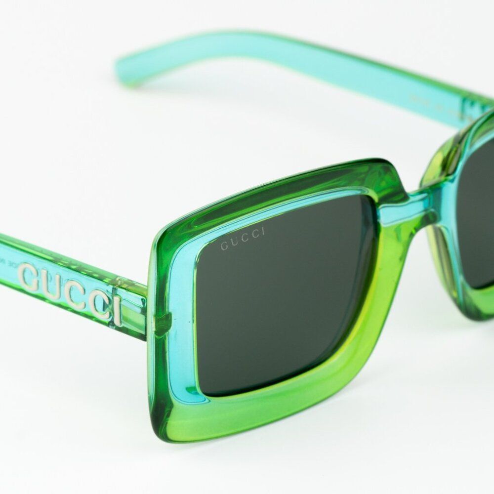 NEW Gucci GG1718S 003 Green Women Square Sunglasses GG 1718S - Picture 6 of 13